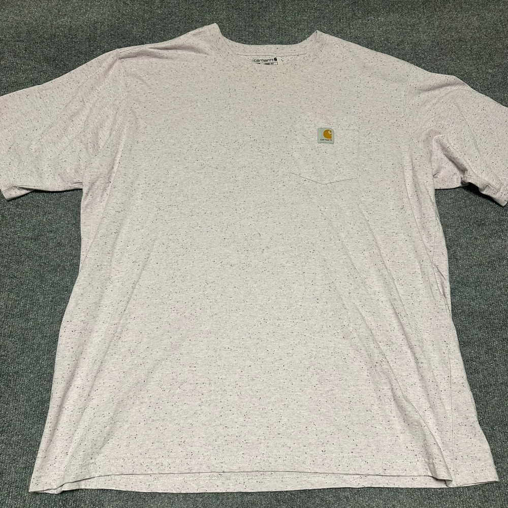 Carhartt Mens 2XL Loose Fit Short Sleeve Pocket T-Shirt Gray Speckled